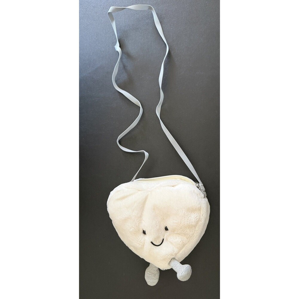 Authentic Jellycat Plush Amuseables Cream Heart Bag A4CRHB 7"